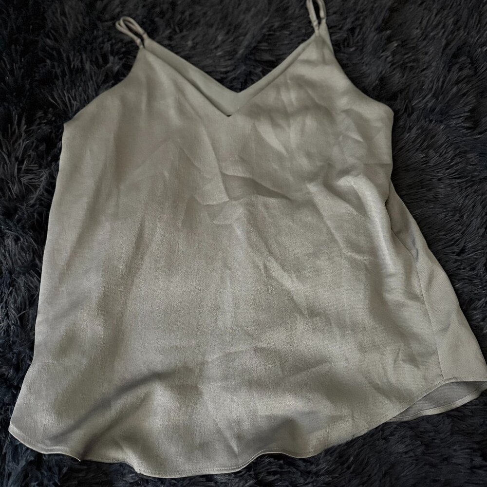Steel Blue Satin Cami Top